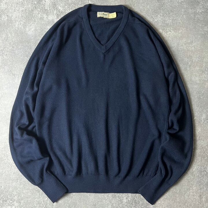 楽天市場】80s USA製 LLBean Vネック 無地 アクリル ニット セーター 