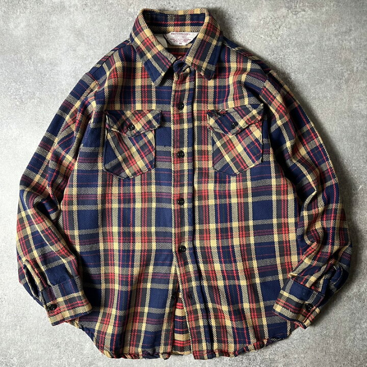 楽天市場】70s USA製 FROSTPROOF チェック ヘビー フランネル シャツ M 