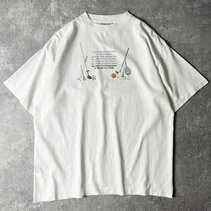楽天市場】90s USA製 スポーツ メッセージ プリント 半袖 Tシャツ L 