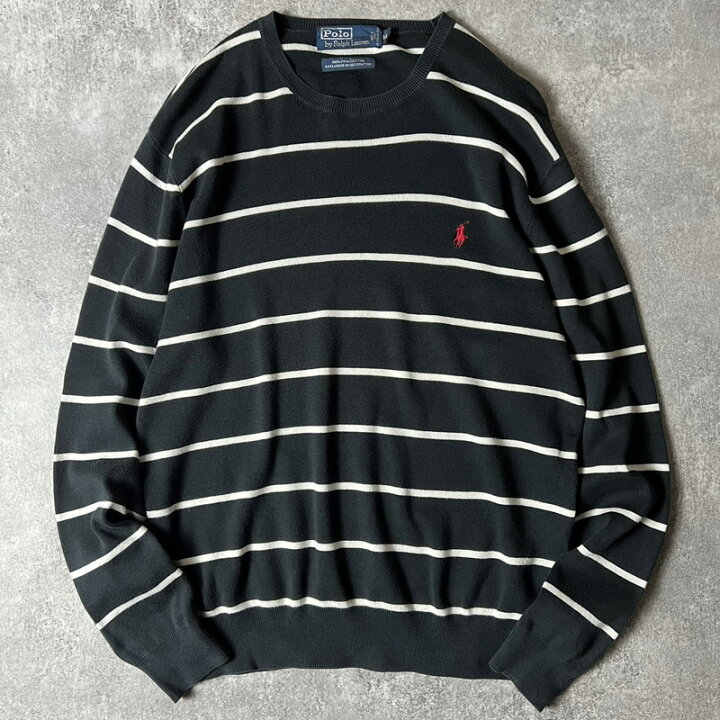 楽天市場】90s POLO RALPH LAUREN ボーダー ピマ コットン ニット 