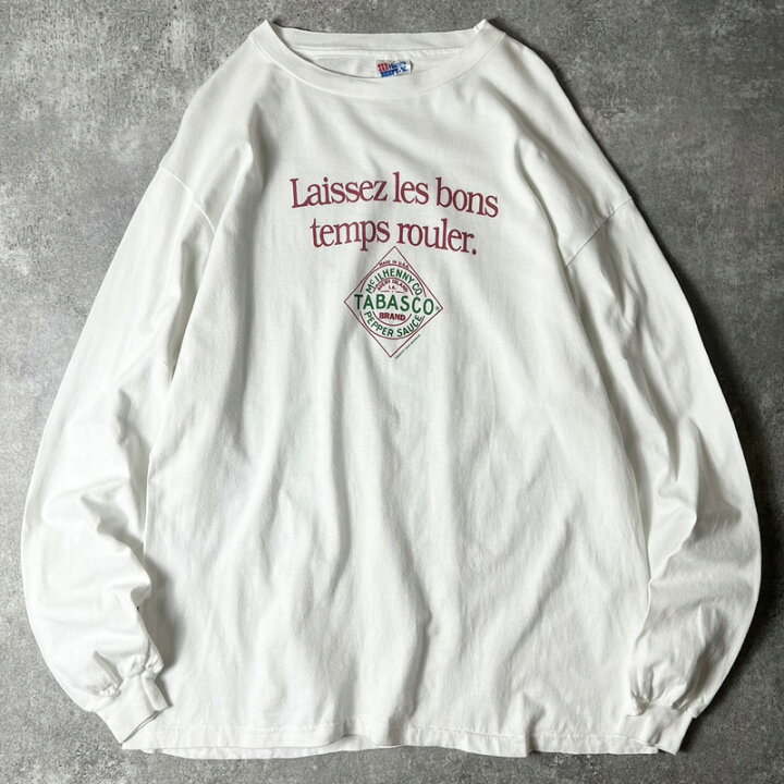 楽天市場】90s USA製 タバスコ 企業物 ロゴ プリント 長袖 Tシャツ XL 
