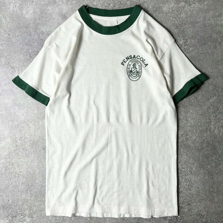 楽天市場】70s SPRUCE カレッジ ロゴ プリント 半袖 リンガー Tシャツ  
