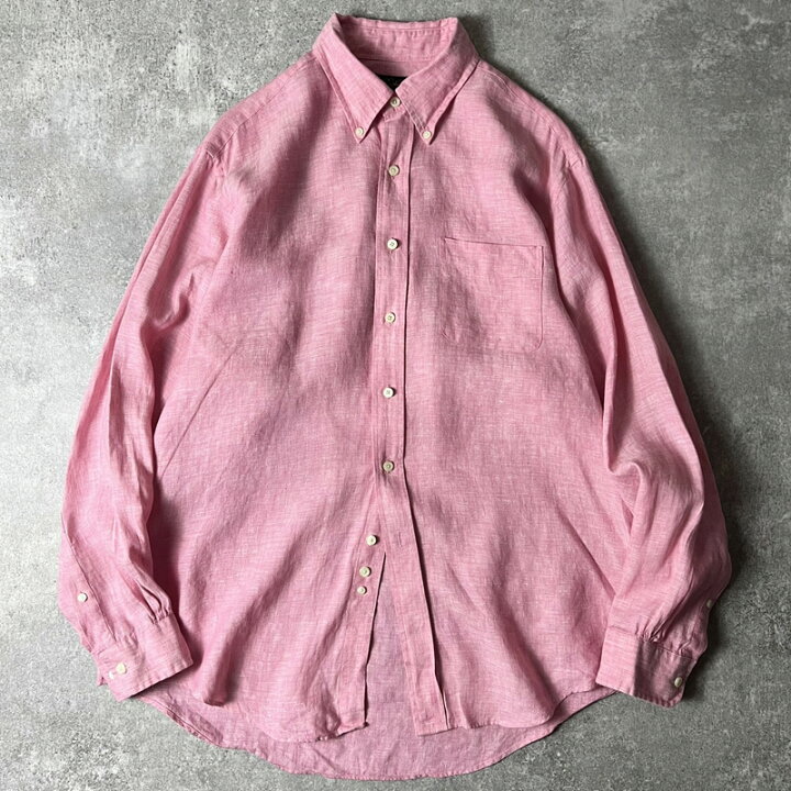 楽天市場】Brooks Brothers 100% アイリッシュ リネン 長袖 ボタン  