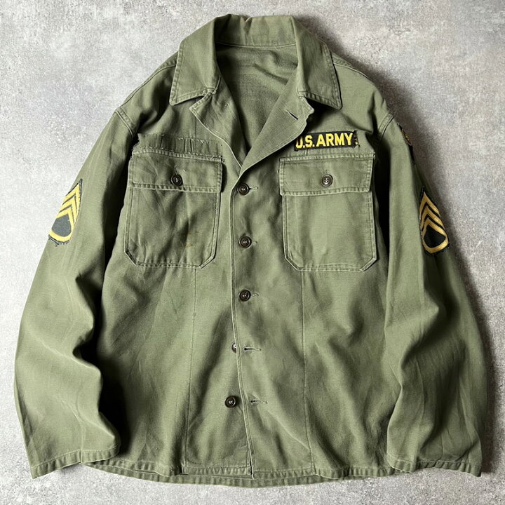 楽天市場】初期 50s US ARMY 米軍実物 OG-107 コットン サテン 