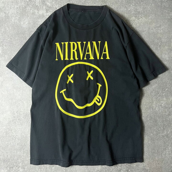 楽天市場】00s NIRVANA スマイル フェイス プリント 半袖 Tシャツ / 00 