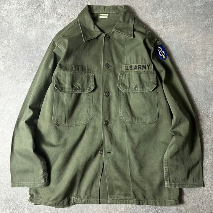 楽天市場】60s US ARMY OG-107 コットン サテン ユーティリティ シャツ 