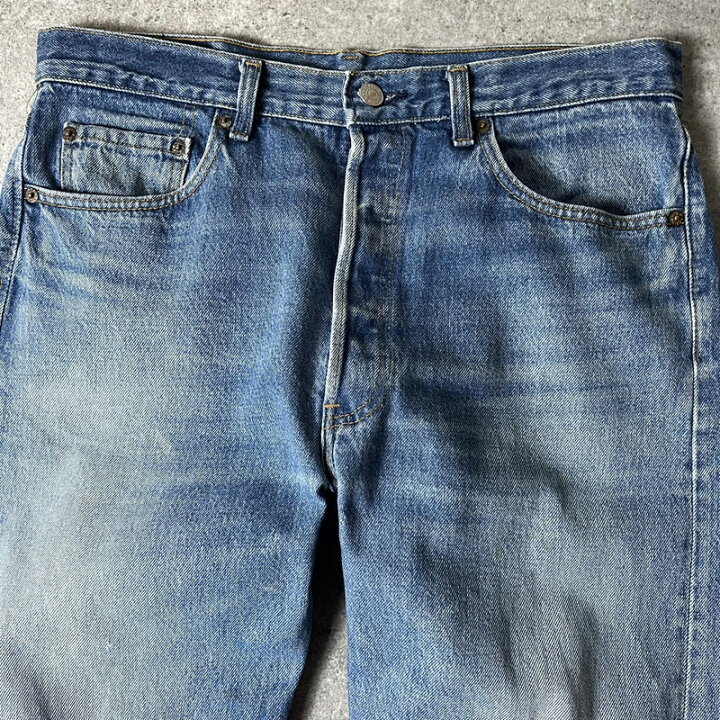 リーバイス501 Levis W40 鬼ヒゲ 青 90s USA製 22609 90年代 USA製 鬼 