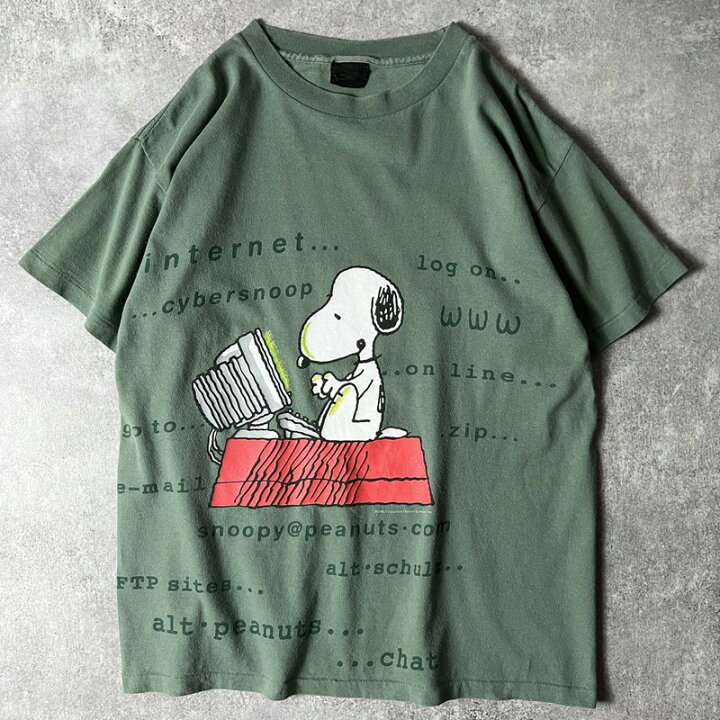 楽天市場】90s USA製 ピーナッツ オフィシャル スヌーピー プリント 