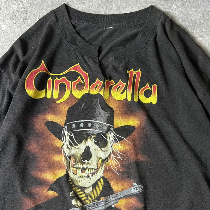 楽天市場】80s Cinderella オフィシャル スカル プリント 半袖 Tシャツ  