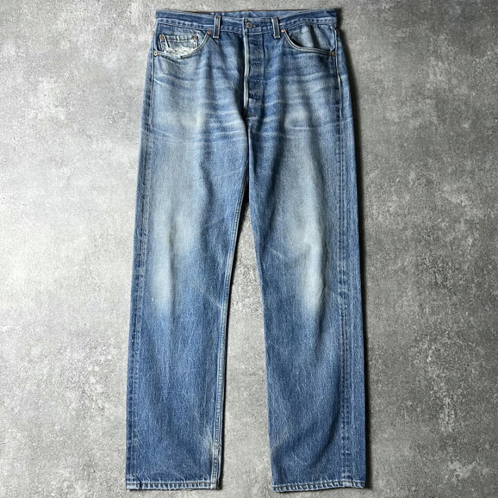 楽天市場】ヒゲ 90s USA製 Levis 501 ストレート デニム パンツ 36 
