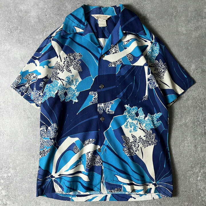 楽天市場】70s ハワイ製 ROYAL HAWAIIAN 総柄 コットン オープン 
