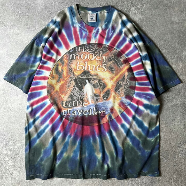 楽天市場】90s USA製 the moody blues タイダイ染め 両面 プリント 