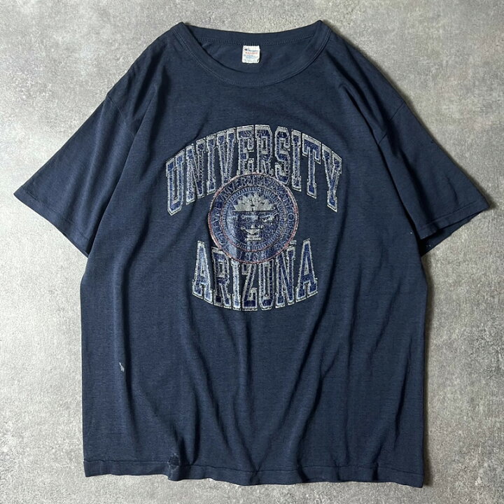 楽天市場】雰囲気系 80s USA製 Champion 3段 カレッジ プリント 半袖 T  