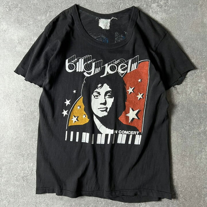 楽天市場】雰囲気系 70s パキ綿 Billy Joel 両面 プリント 半袖 T  