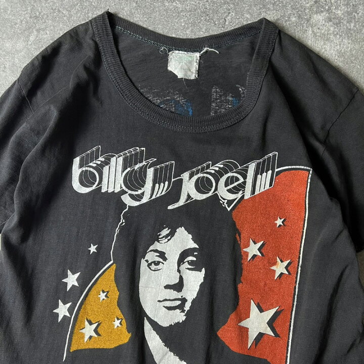 楽天市場】雰囲気系 70s パキ綿 Billy Joel 両面 プリント 半袖 T 