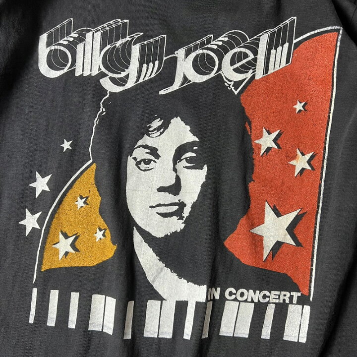 楽天市場】雰囲気系 70s パキ綿 Billy Joel 両面 プリント 半袖 T 