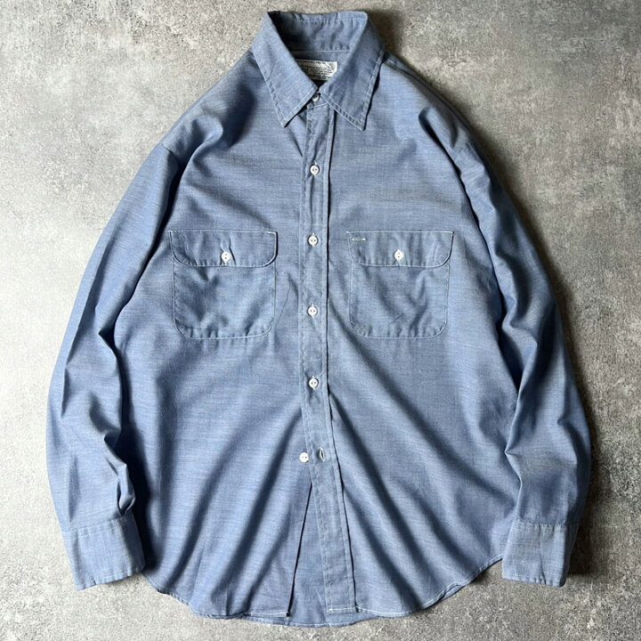 楽天市場】70s USA製 Kmart 長袖 シャンブレー シャツ L / 70年代  