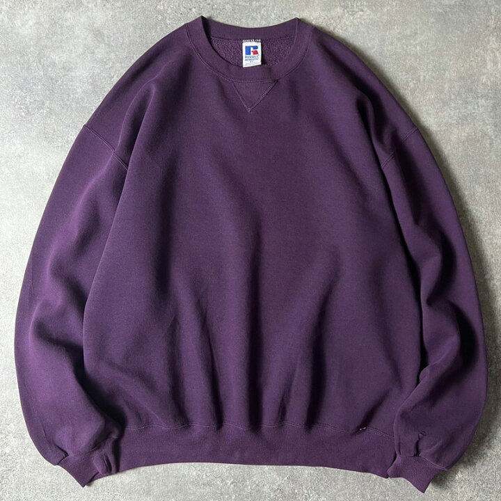 楽天市場】90s USA製 RUSSELL 無地 前V スウェット トレーナー XL / 90 