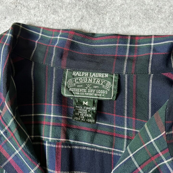 楽天市場】80s 90s RALPH LAUREN COUNTRY チェック 長袖 レーヨン 