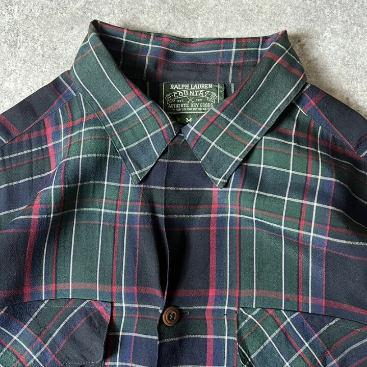 楽天市場】80s 90s RALPH LAUREN COUNTRY チェック 長袖 レーヨン 