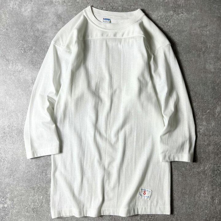 楽天市場】70s USA製 Champion 7分袖 無地 フットボール Tシャツ S 