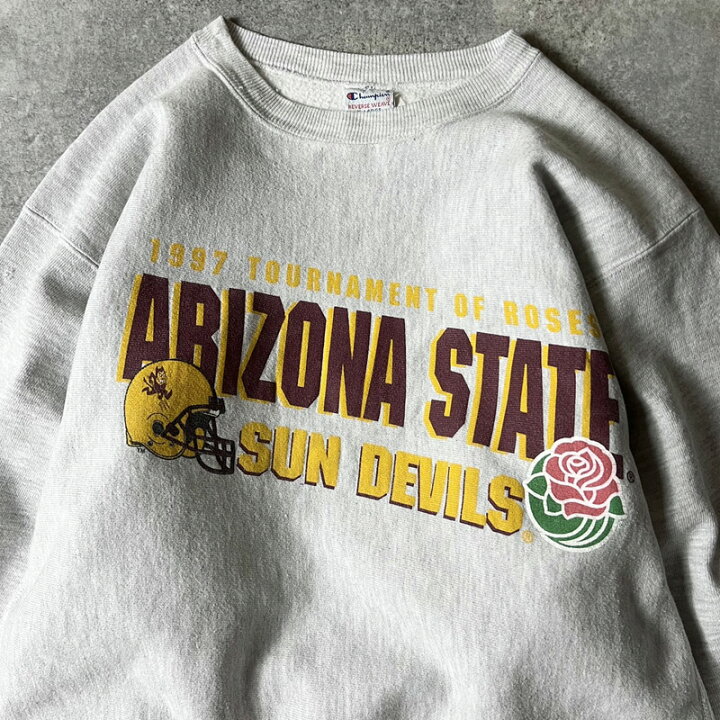 楽天市場】90s トリコタグ Champion カレッジ プリント リバース  