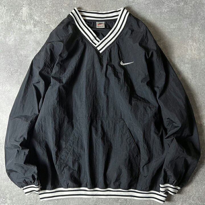 楽天市場】90s NIKE スウォッシュ ロゴ 刺繍 プルオーバー ナイロン  