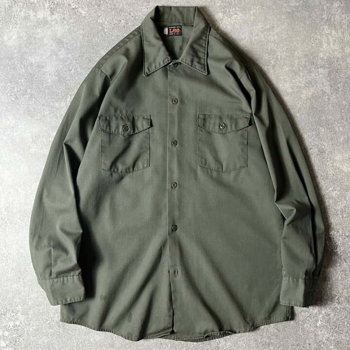 楽天市場】70s USA製 Lee 長袖 ワーク シャツ / 70年代 アメリカ製  