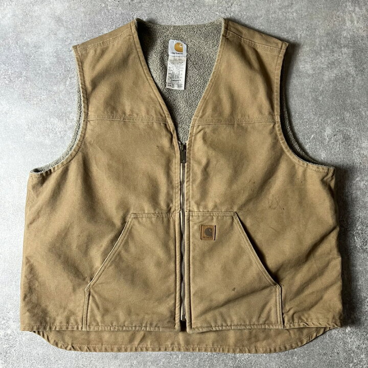 楽天市場】Carhartt ボア ライナー コットン ダック ベスト XXL 