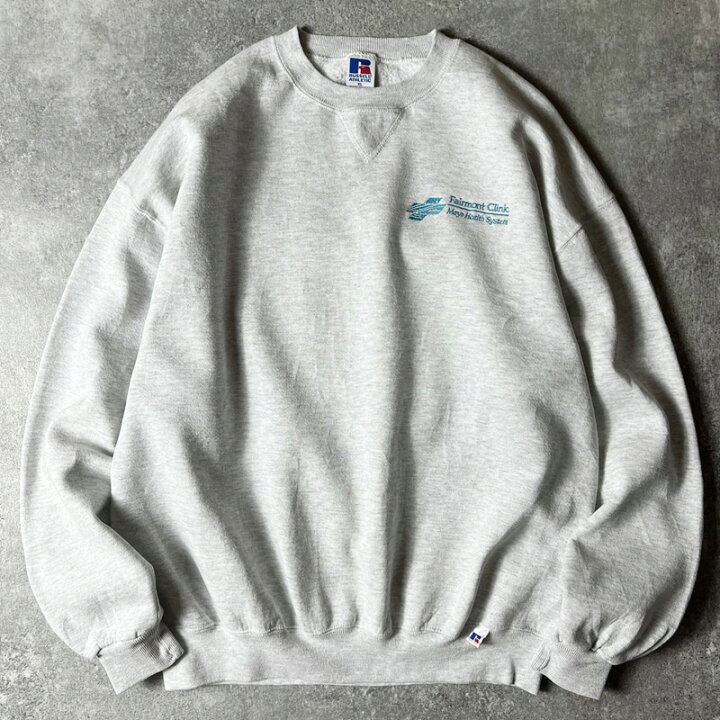 楽天市場】90s USA製 RUSSELL 企業 ロゴ 刺繍 前V スウェット  