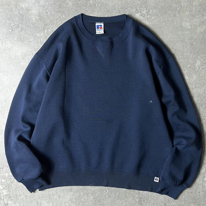 楽天市場】90s USA製 RUSSELL 無地 前V スウェット トレーナー L 