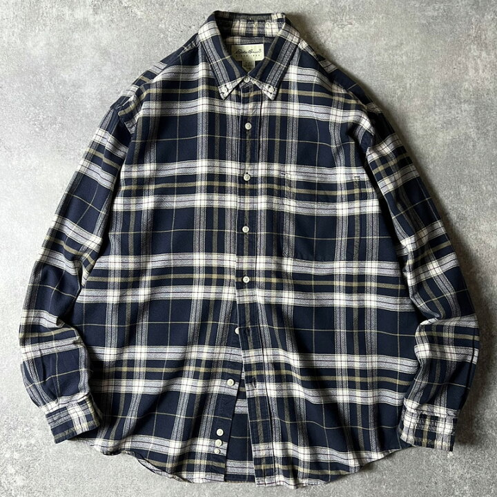 楽天市場】90s Eddie Bauer タータン チェック 長袖 コットン ボタン 