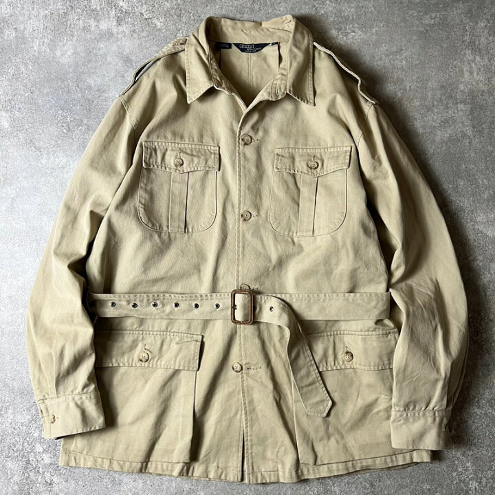 楽天市場】90s USA製 POLO RALPH LAUREN コットン サファリ ジャケット 