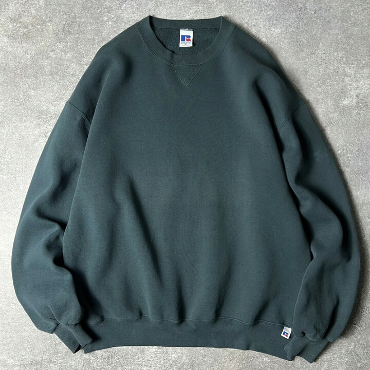 楽天市場】90s USA製 RUSSELL 無地 前V スウェット トレーナー XL / 90 