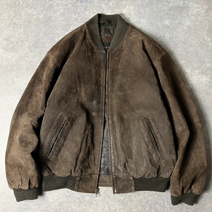 楽天市場】90s Croft&Barrow 中綿 ライナー付き 本革 スエード レザー  