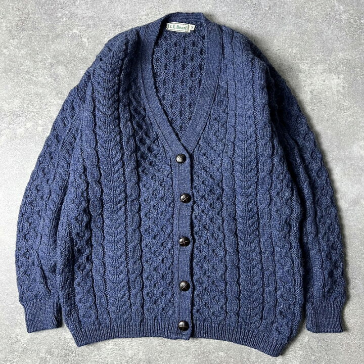 楽天市場】アイルランド製 80s LLBean ウール フィッシャーマン ニット  