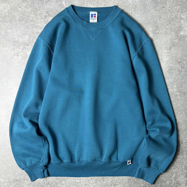 楽天市場】90s USA製 RUSSELL 無地 前V スウェット トレーナー M / 90  