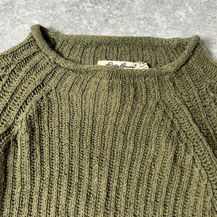楽天市場】00s Eddie Bauer モックネック 無地 コットン ニット 