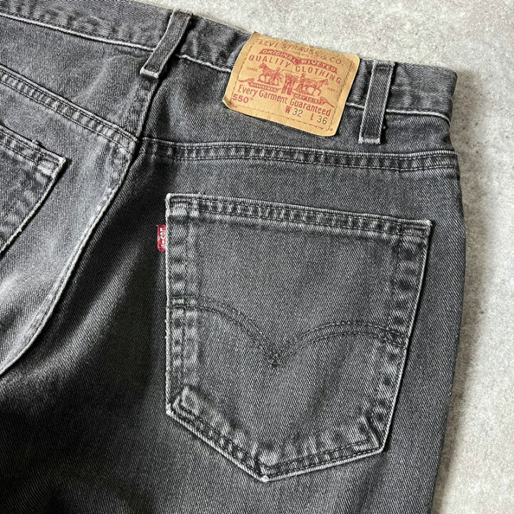 楽天市場】00s USA製 Levis 550 0260 ブラック デニム パンツ 36 32 