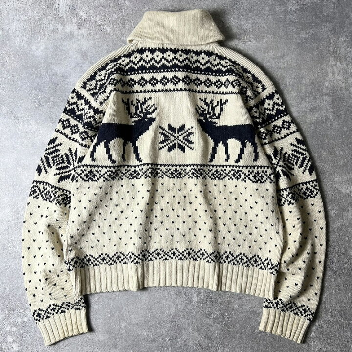 楽天市場】90s POLO RALPH LAUREN ノルディック 総柄 コットン 