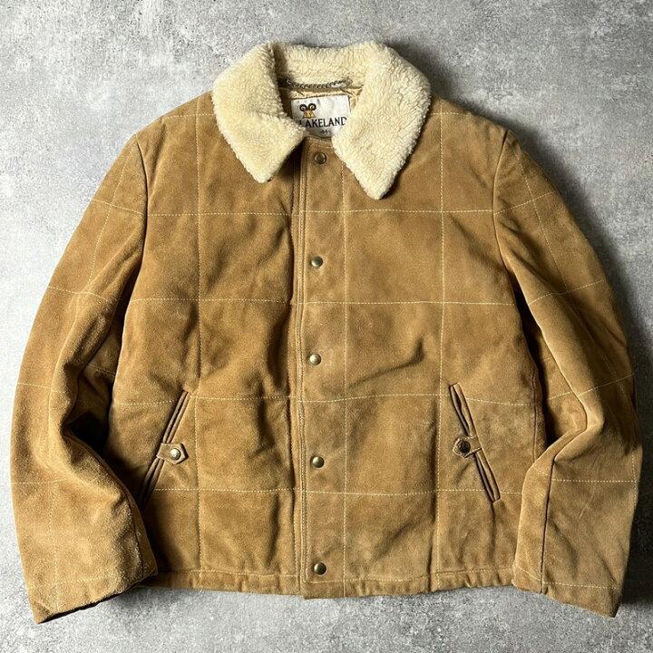 楽天市場】70s USA製 LAKELAND 中綿 本革 スエード レザー ボア 