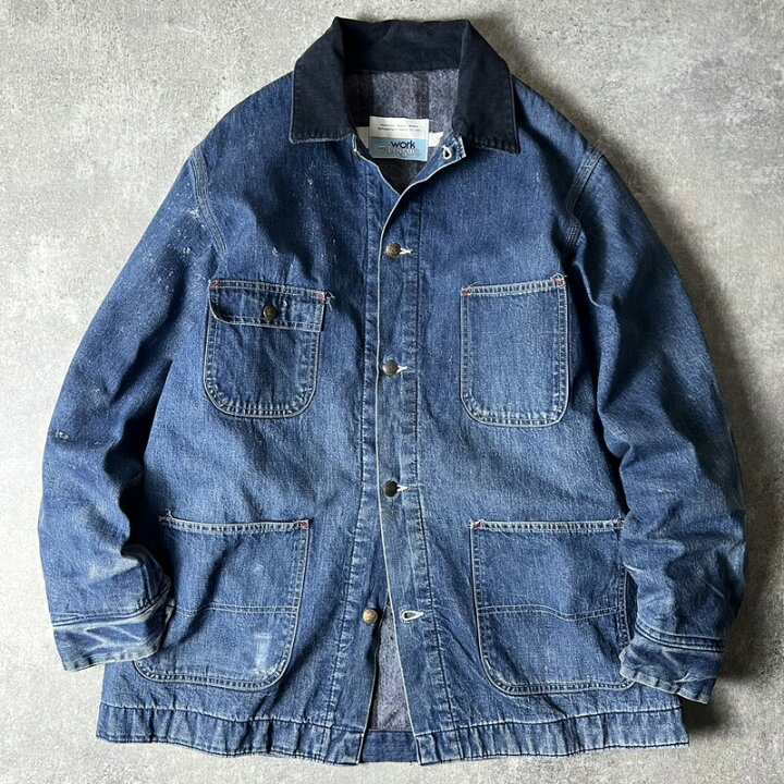 楽天市場】雰囲気良 70s Sears Work Leisure ブランケット ライナー 