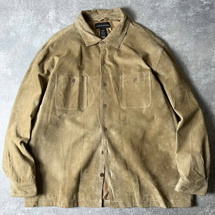 楽天市場】90s Croft&Barrow 本革 スエード レザー 長袖 シャツ XL 