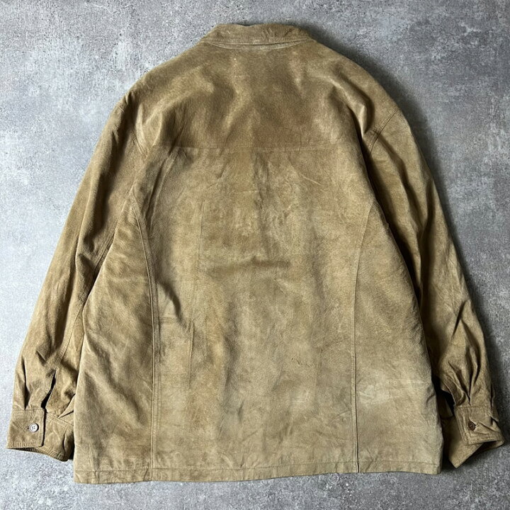 楽天市場】90s Croft&Barrow 本革 スエード レザー 長袖 シャツ XL 