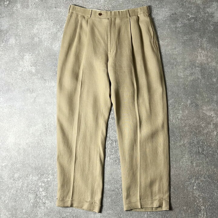 楽天市場】Brooks Brothers 2タック 100% アイリッシュ リネン 