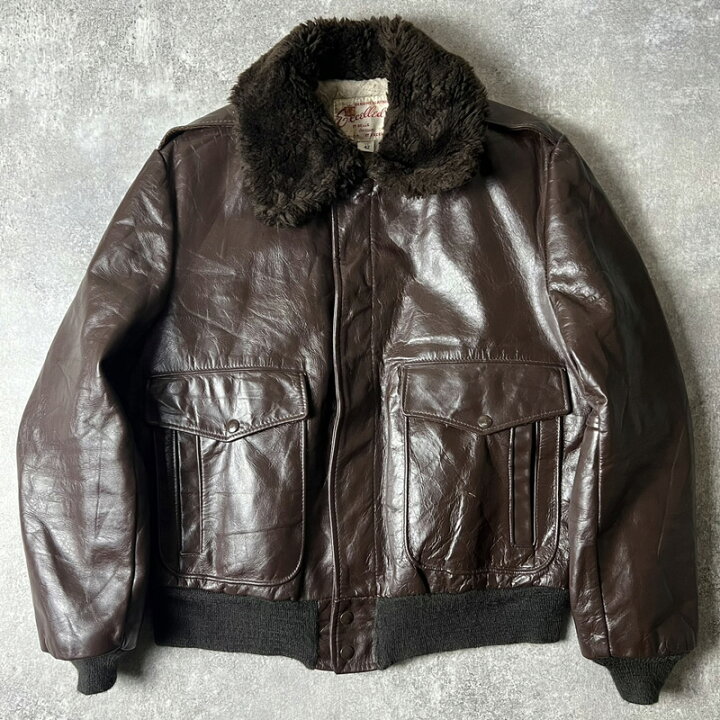 楽天市場】70s 80s USA製 Excelled ボア ライナー 本革 レザー G-1  