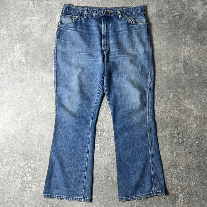 楽天市場】ヒゲ 70s USA製 Wrangler フレア デニム パンツ 38 31 / 70  
