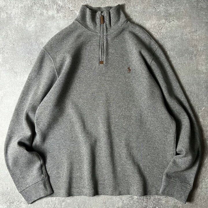 楽天市場】POLO RALPH LAUREN ハーフジップ プルオーバー リブ編み 