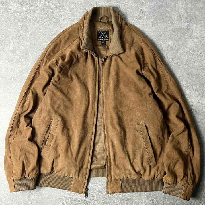 楽天市場】90s Jos.A.Bank サテン ライナー付き 本革 スエード レザー 