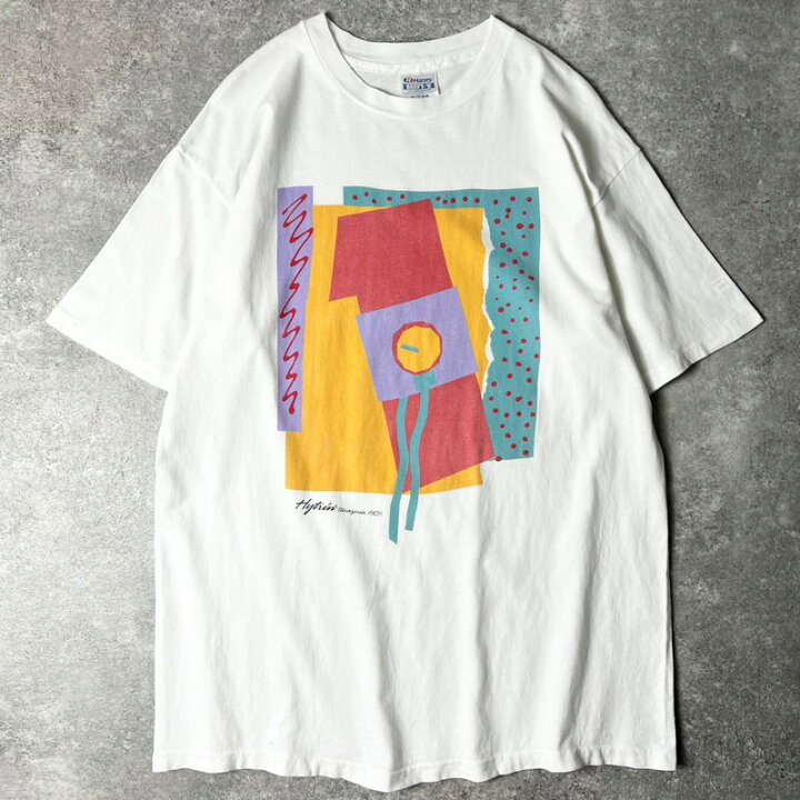 楽天市場】90s USA製 アート プリント 半袖 Tシャツ XL / 90年代 